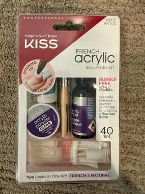 KISS French Acrylic Sculpture Kit - Clear and Purple Accents